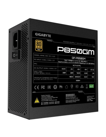 Gigabyte P850Gm Moduł Zasilaczy 850 W 20+4 Pin Atx Atx Czarny