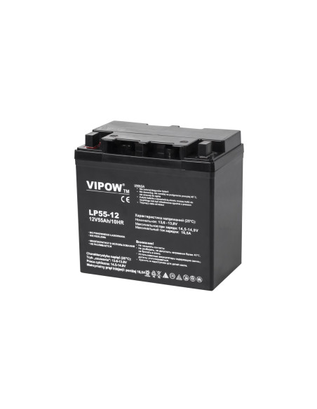 Akumulator Żelowy Vipow 12V 55Ah