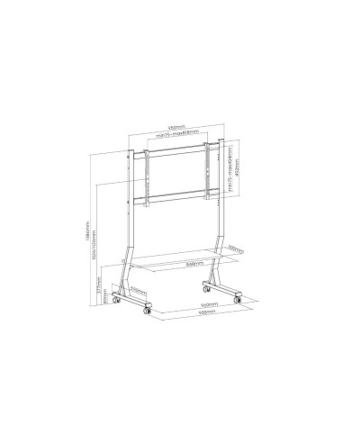 Mobilny Stojak + Uchwyt Do Tv 45-90" 60Kg Sd-22 Art Vesa 800X400