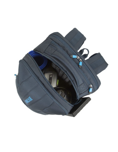 Rivacase Plecak Na Laptop Dla Graczy 17,3" Borneo, Granatowy, Gaming, Z Materiału Wodoodpornego
