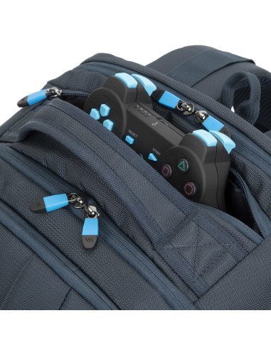 Rivacase Plecak Na Laptop Dla Graczy 17,3" Borneo, Granatowy, Gaming, Z Materiału Wodoodpornego