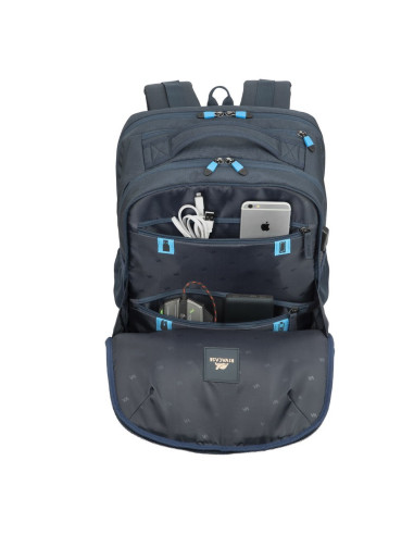 Rivacase Plecak Na Laptop Dla Graczy 17,3" Borneo, Granatowy, Gaming, Z Materiału Wodoodpornego