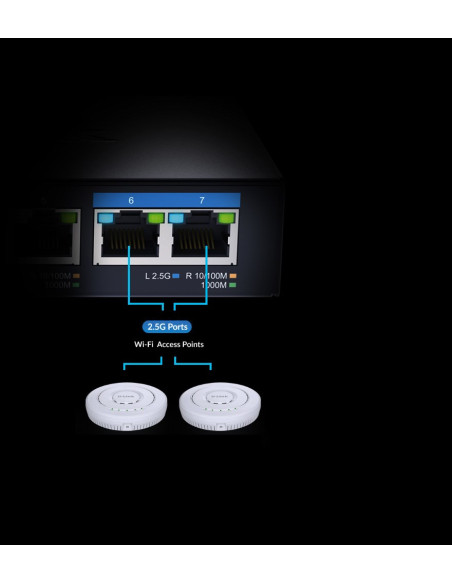 D-Link Dms-107/E Łącza Sieciowe Nie Zarządzany Gigabit Ethernet (10/100/1000) Czarny