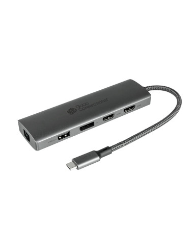 Alcasa Hub-C001A Huby I Koncentratory Usb Type-C 5000 Mbit/S Antracyt