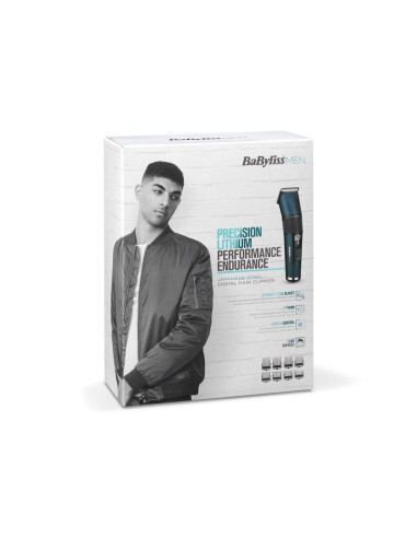 Babyliss Japanese Steel Digital Hair Clipper Czarny, Morski 45 Litowo-Jonowa (Li-Ion)