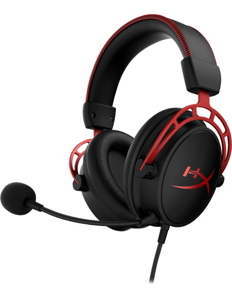 Zestaw Słuchawkowy Do Gier Hyperx Cloud Alpha Czarno-Czerwony, Przewodowy, 13 - 27000 Hz, Gaming, 298 G, Czerwony