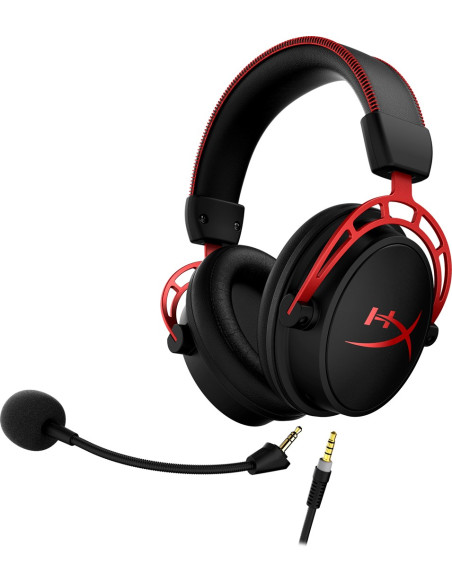 Zestaw Słuchawkowy Do Gier Hyperx Cloud Alpha Czarno-Czerwony, Przewodowy, 13 - 27000 Hz, Gaming, 298 G, Czerwony