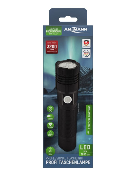 Ansmann Pro 3000R Degiklio Metalas, 3 X 10 W Led