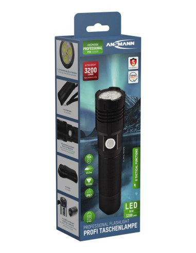 Ansmann Pro 3000R Degiklio Metalas, 3 X 10 W Led