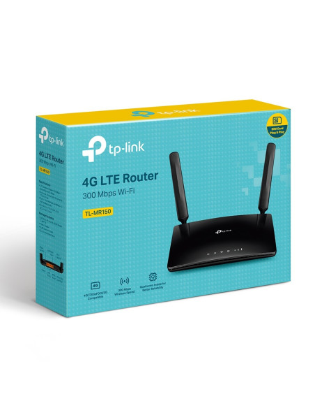 Tp-Link Tl-Mr150 Router Bezprzewodowy Fast Ethernet Jedna Częstotliwości (2,4 Ghz) 4G Czarny