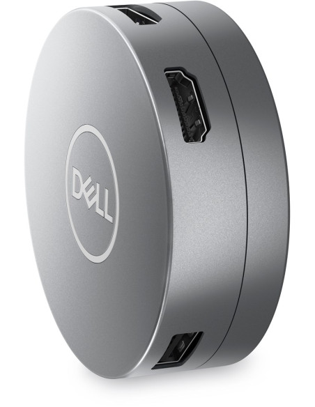 Dell Da305 Przewodowa Usb 3.2 Gen 2 (3.1 Gen 2) Type-C Srebrny