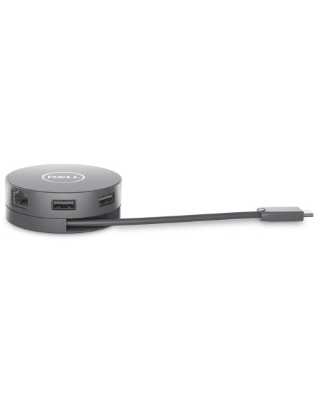 Dell Da305 Przewodowa Usb 3.2 Gen 2 (3.1 Gen 2) Type-C Srebrny