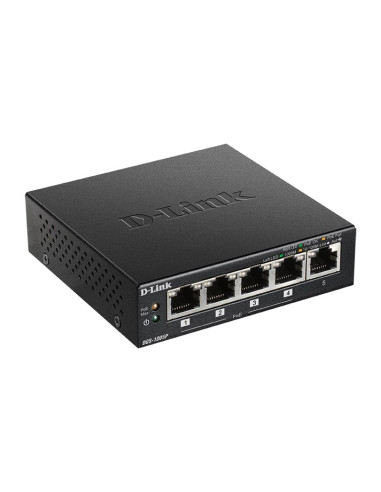 D-Link Dgs-1005P/E Łącza Sieciowe Nie Zarządzany Gigabit Ethernet (10/100/1000) Obsługa Poe Czarny