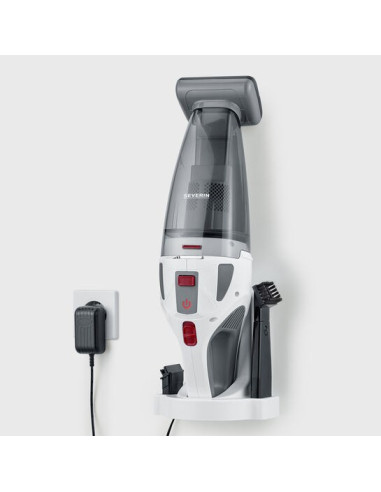Severin Hv 7146 Okurzacz Na Kiju/Szczotka Elektryczna Bateria Suchy I Mokry Ultrafine 120 W Szary, Czerwony, Biały 2,2 Ah