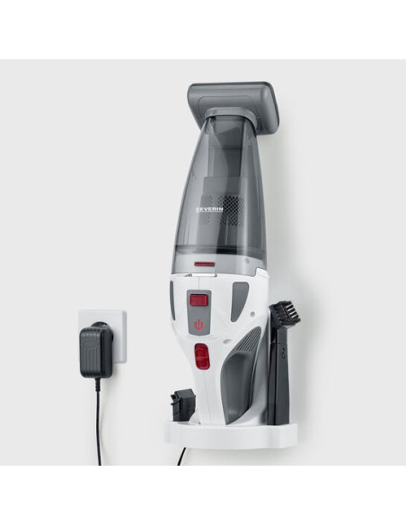 Severin Hv 7146 Okurzacz Na Kiju/Szczotka Elektryczna Bateria Suchy I Mokry Ultrafine 120 W Szary, Czerwony, Biały 2,2 Ah