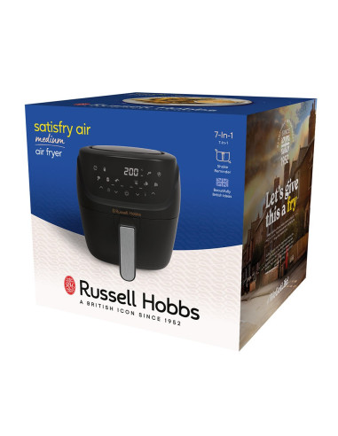 Russell Hobbs Satisfry Pojedyńczy 4 L 1350 W Frytkownica Na Gorące Powietrze Czarny