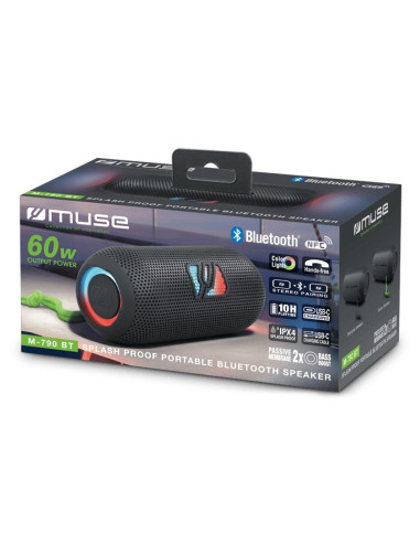 Muse M-790 Bt Głośnik Przenośny / Imprezowy Czarny 60 W