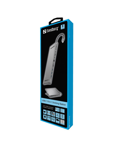 Stacja Dokująca Sandberg Usb-C 10-W-1 Docking Station