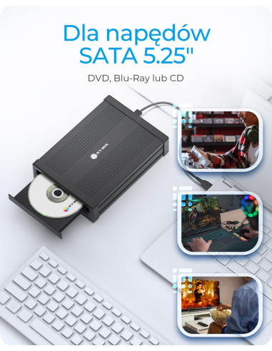 Obudowa Icy Box Ib-525-U3 5.25" Sata Iii Usb Type-C