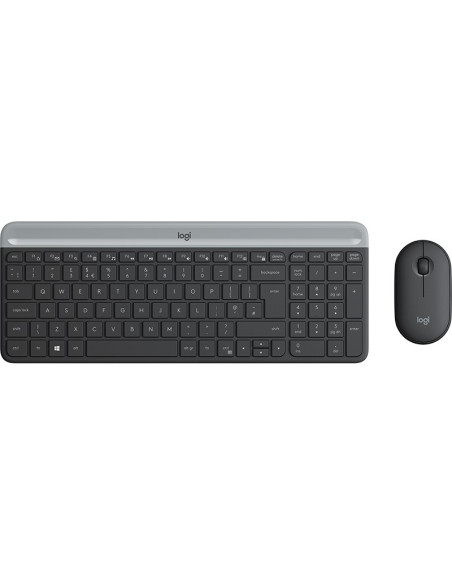 Logitech 920-009260 Klawiatura Dołączona Myszka Biuro Rf Wireless Qwertz Czeski Grafitowy