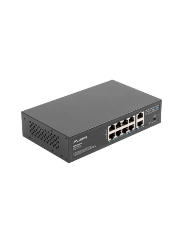 Lanberg Switch Poe+ Rack 10"/19" (8X 100Mb/S Poe+, 2X 1Gb/S) Rsfe-8P-2Ge-120