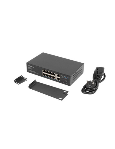 Lanberg Switch Poe+ Rack 10"/19" (8X 100Mb/S Poe+, 2X 1Gb/S) Rsfe-8P-2Ge-120