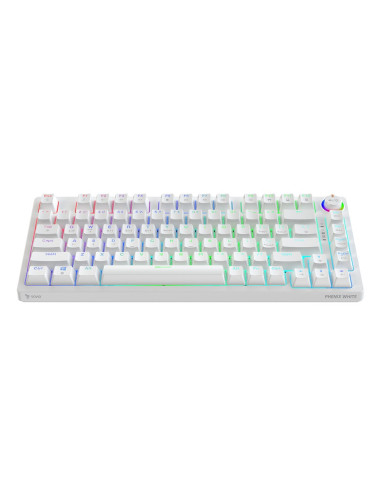 Savio Klawiatura Mechaniczna Bezprzewodowa Phenix White Gateron Red Pro Abs
