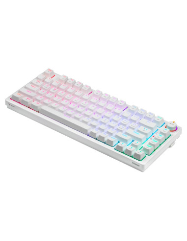 Savio Klawiatura Mechaniczna Bezprzewodowa Phenix White Gateron Red Pro Abs