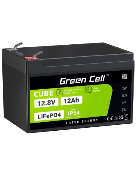 Green Cell Akumulator Lifepo4 Cube 12Ah 12V/12.8V 153.6Wh Lfpgc12V12Ah