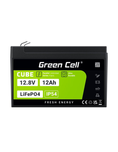 Green Cell Akumulator Lifepo4 Cube 12Ah 12V/12.8V 153.6Wh Lfpgc12V12Ah