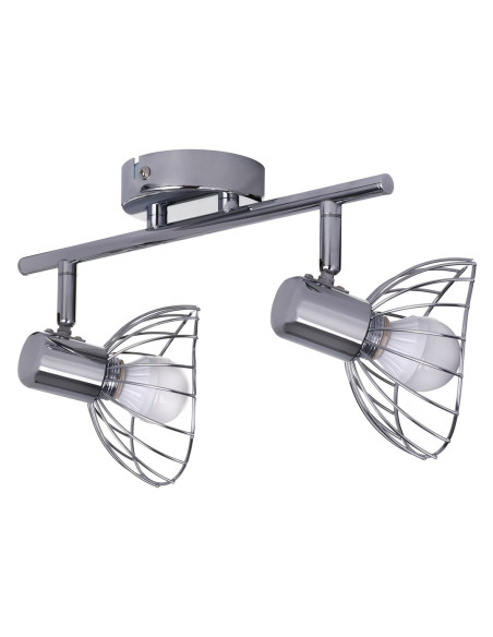 Listwa Reflektorowa Podwójna Sufitowa Ścienna Chrom Activejet Gizel Kinkiet E14 Do Salonu