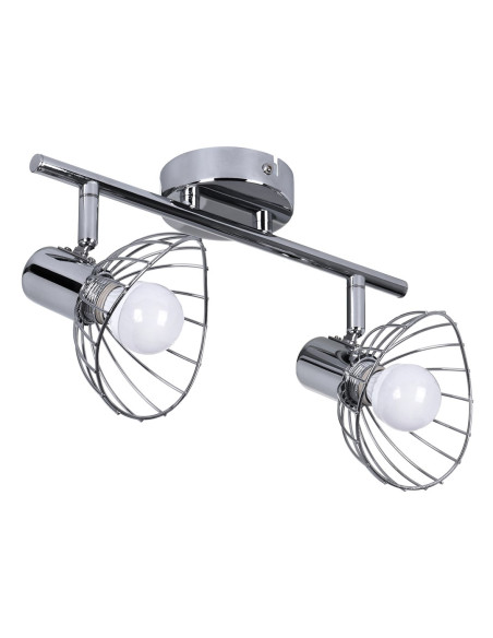 Listwa Reflektorowa Podwójna Sufitowa Ścienna Chrom Activejet Gizel Kinkiet E14 Do Salonu