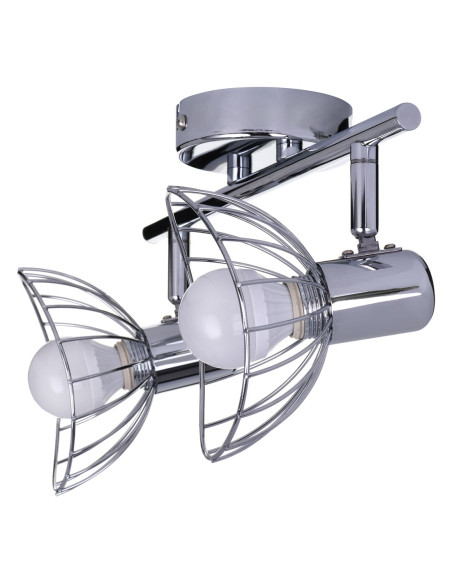 Listwa Reflektorowa Podwójna Sufitowa Ścienna Chrom Activejet Gizel Kinkiet E14 Do Salonu