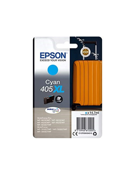 Epson 405Xl Durabrite Ultra Ink Nabój Z Tuszem 1 Szt. Oryginalny Wysoka (Xl) Wydajność Cyjan