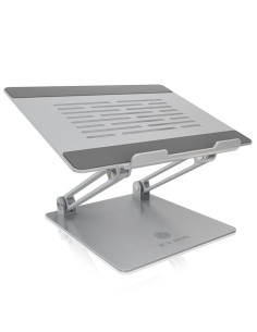 Podstawka Pod Laptopa Icy Box Ib-Nh300 Srebrny Aluminium Silikon 43.2 Cm (17") 3 Kg 15 Cm