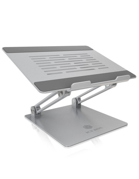 Podstawka Pod Laptopa Icy Box Ib-Nh300 Srebrny Aluminium Silikon 43.2 Cm (17") 3 Kg 15 Cm