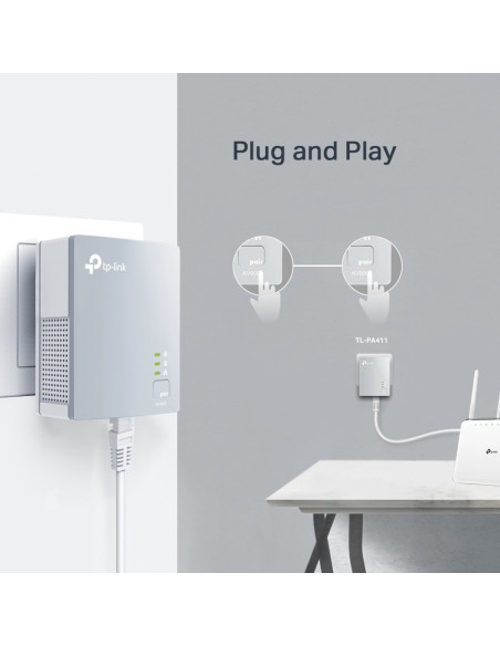 Tp-Link Pa411Kit 500 Mbit/S Przewodowa Sieć Lan Biały 2 Szt.
