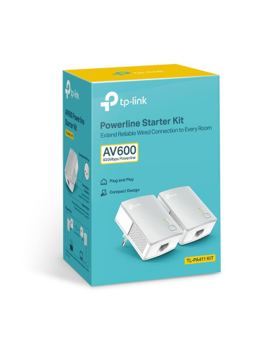 Tp-Link Pa411Kit 500 Mbit/S Przewodowa Sieć Lan Biały 2 Szt.