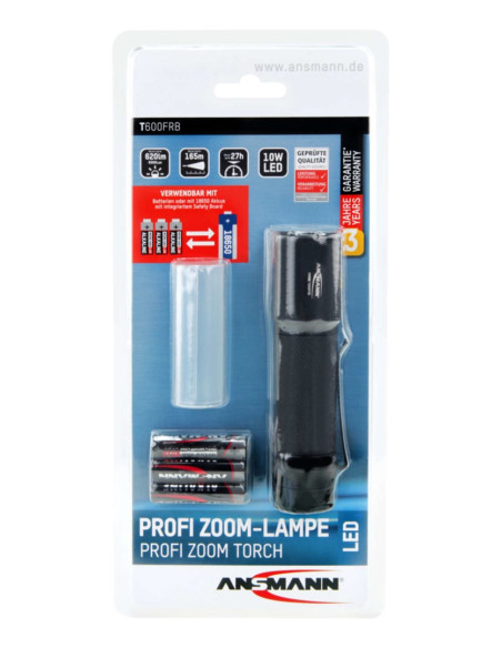 Ansmann T600Frb Czarny Latarka Ręczna Led
