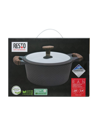 Resto Kitchenware Ran 2,4 L Okrągły Czarny, Drewno