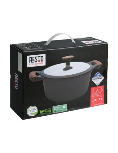 Resto Kitchenware Ran 2,4 L Okrągły Czarny, Drewno