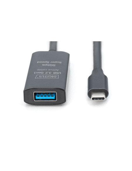 Digitus Aktywny Przedłużacz Usb 3.2 Gen1 5G, Usb-C - Usb-A, 10 M