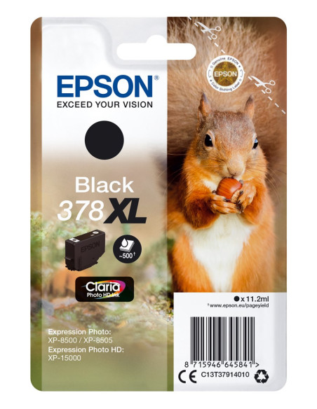 Epson Squirrel Singlepack Black 378Xl Claria Photo Hd Ink