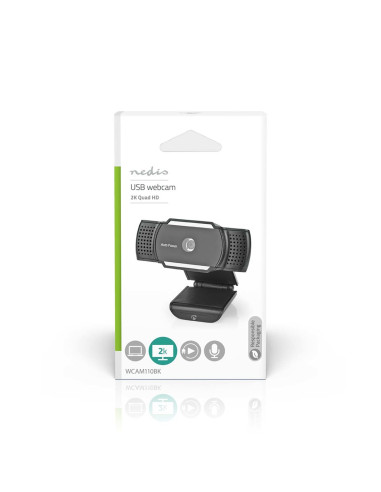 Nedis Wcam110Bk Kamera Internetowa 5 Mp 2592 X 1944 Px Usb 2.0 Czarny