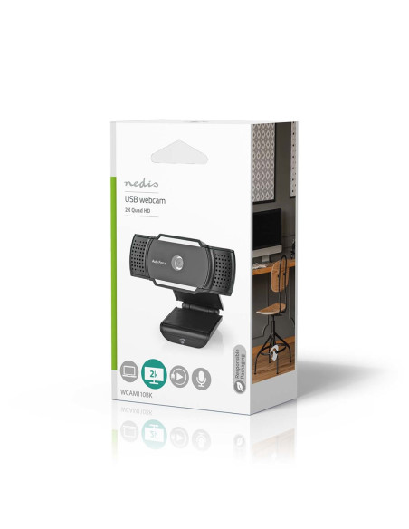 Nedis Wcam110Bk Kamera Internetowa 5 Mp 2592 X 1944 Px Usb 2.0 Czarny