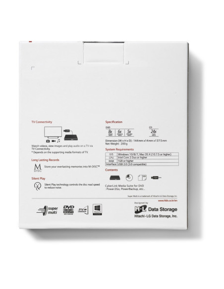 Hitachi-Lg Slim Portable Dvd-Writer