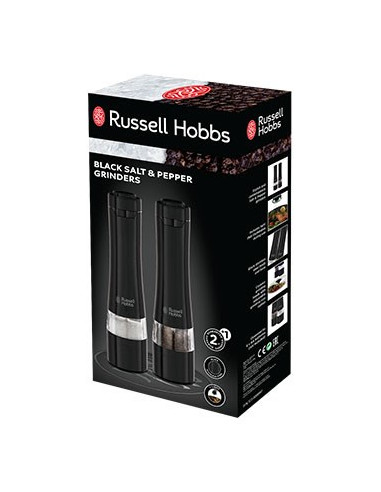 Russell Hobbs 28010-56 Shaker Do Przypraw Czarny Zestaw Shakerów Do Soli I Pieprzu
