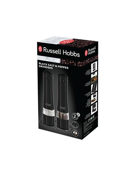 Russell Hobbs 28010-56 Shaker Do Przypraw Czarny Zestaw Shakerów Do Soli I Pieprzu