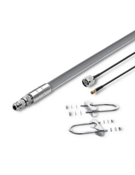 Qoltec Zestaw Antena Lora | 5.8 Dbi + Kabel Zasilający