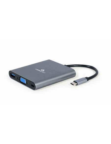 Gembird A-Cm-Combo6-01 Stacja Dokująca Usb 3.2 Gen 1 (3.1 Gen 1) Type-C Szary